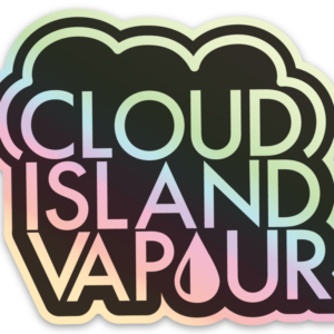 holographic sticker cloud island vapour